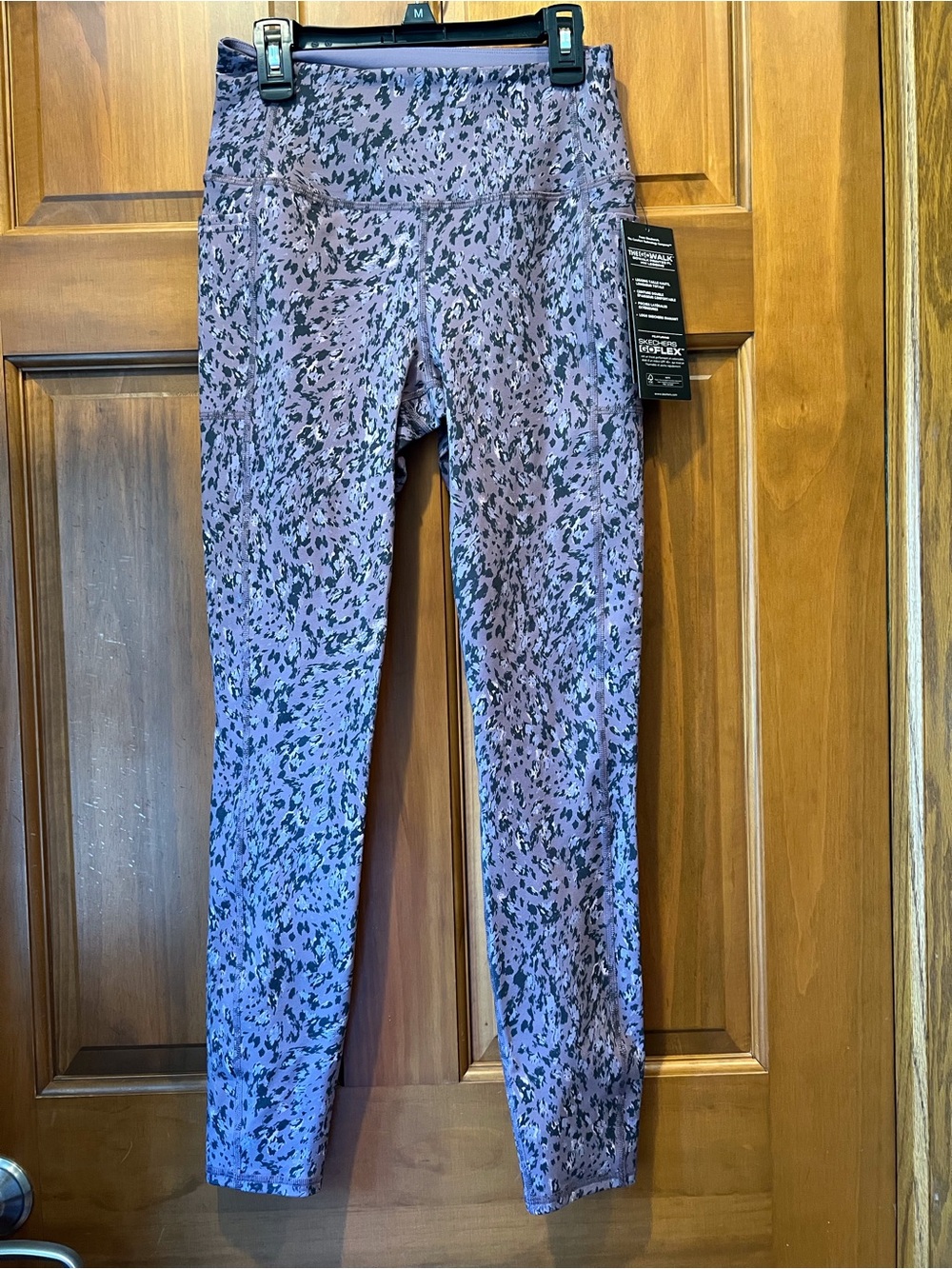 Skechers Lavender and Black Printed GoWalk Leggings